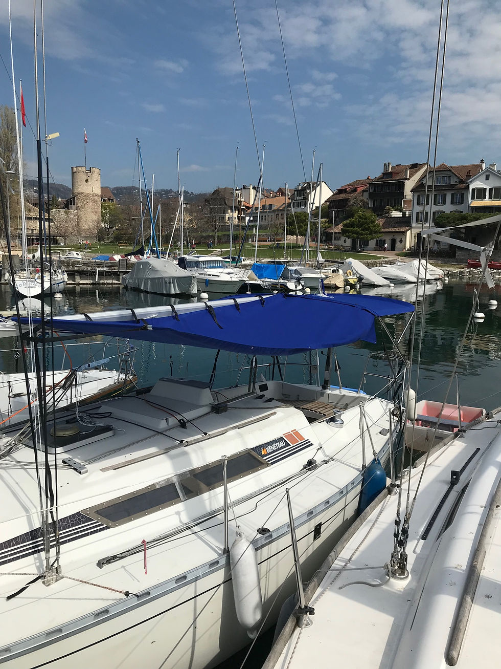 Bimini with extension for Beneteau First 32 - extended