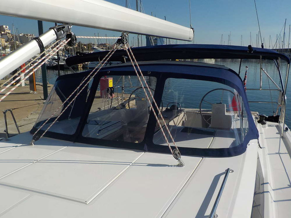 Dodger for Bavaria C45 Holiday - right front view