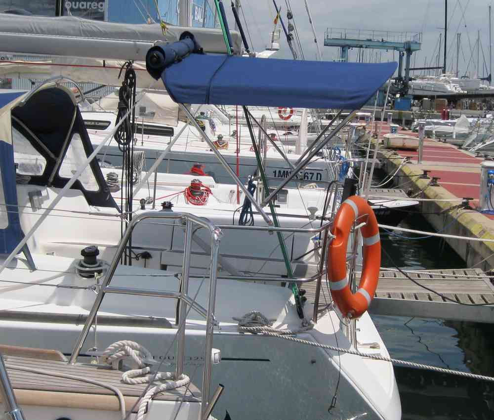 Bimini With Extension For Dufour 325 - rolled up