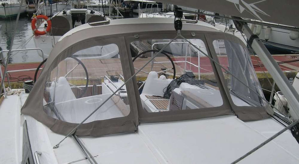 Thumbnail: Dodger Replacement Canvas For Jeanneau Sun Odyssey 349 - front