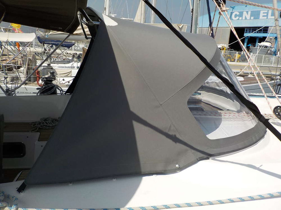 Dodger replacement canvas for Bavaria 46 CR - side view