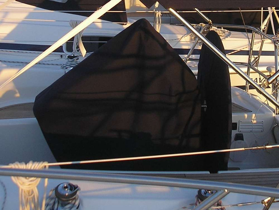 Thumbnail: Cockpit table and binnacle cover for Bavaria 34 CR - side view