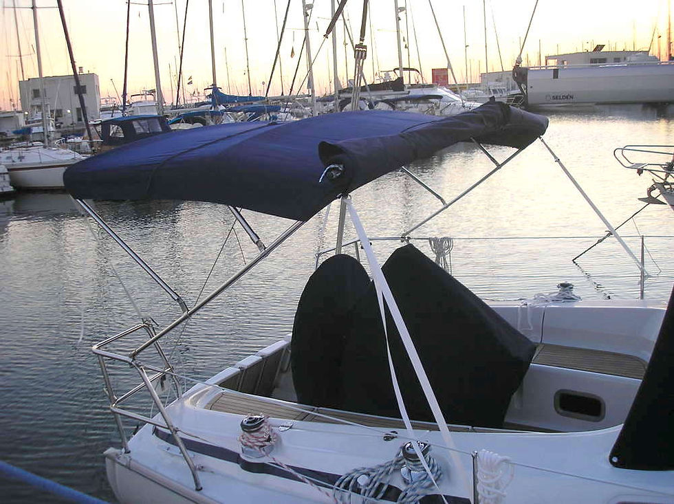 Thumbnail: Bimini with extension for Bavaria 38 CR - stowed