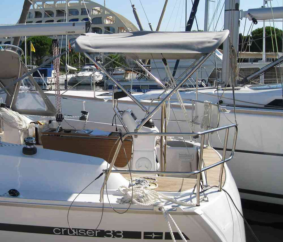 Bimini for Bavaria 33 CR - side view