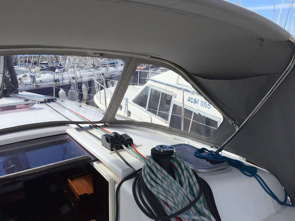 Thumbnail: Dodger Replacement Canvas For Dufour 40 - close view