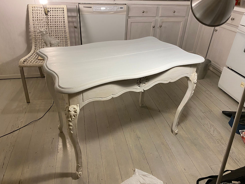 Painted Furniture - Wooden Kitchen Table (After)