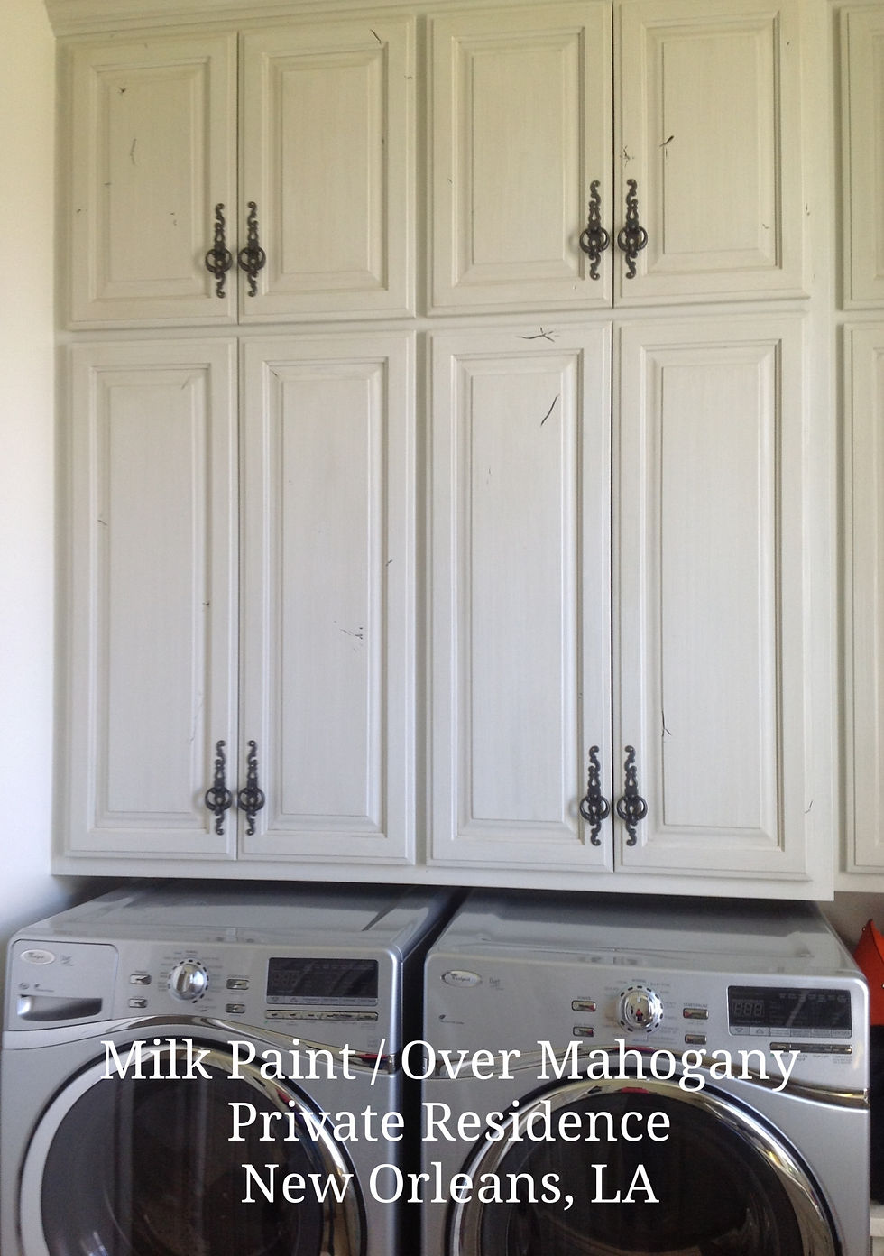 MILK PAINT OVER MAHOGONY W_ WASH_DRYER