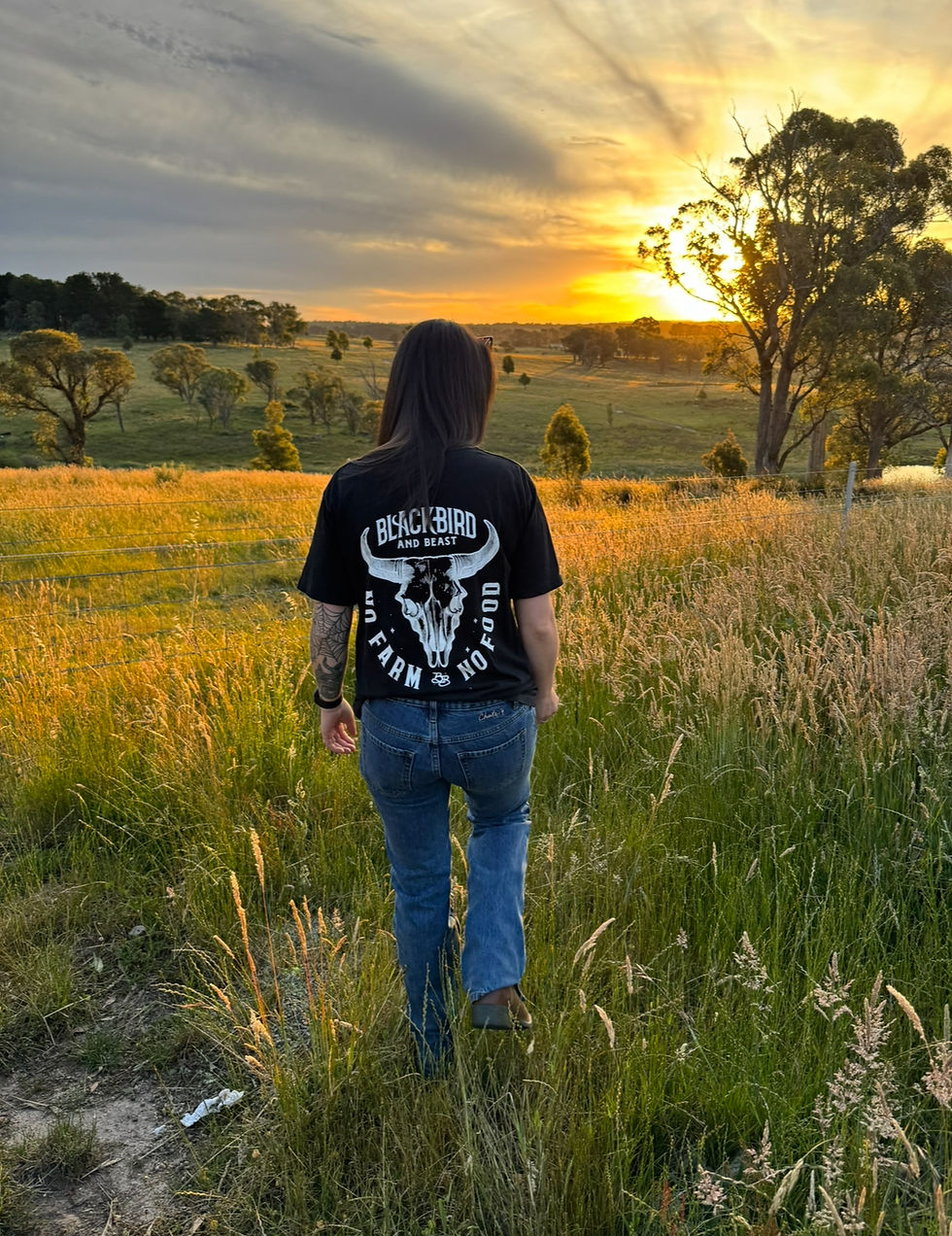 Thumbnail: LARGE BLACK BIRD AND BEAST TEE