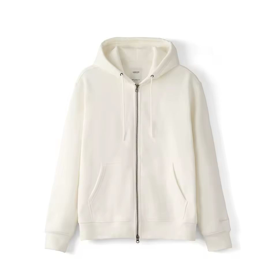 Thumbnail: Autumn Winter New Oversize Full Zip 460gsm Pique Fleece Lined Fabric Hoodie Men 