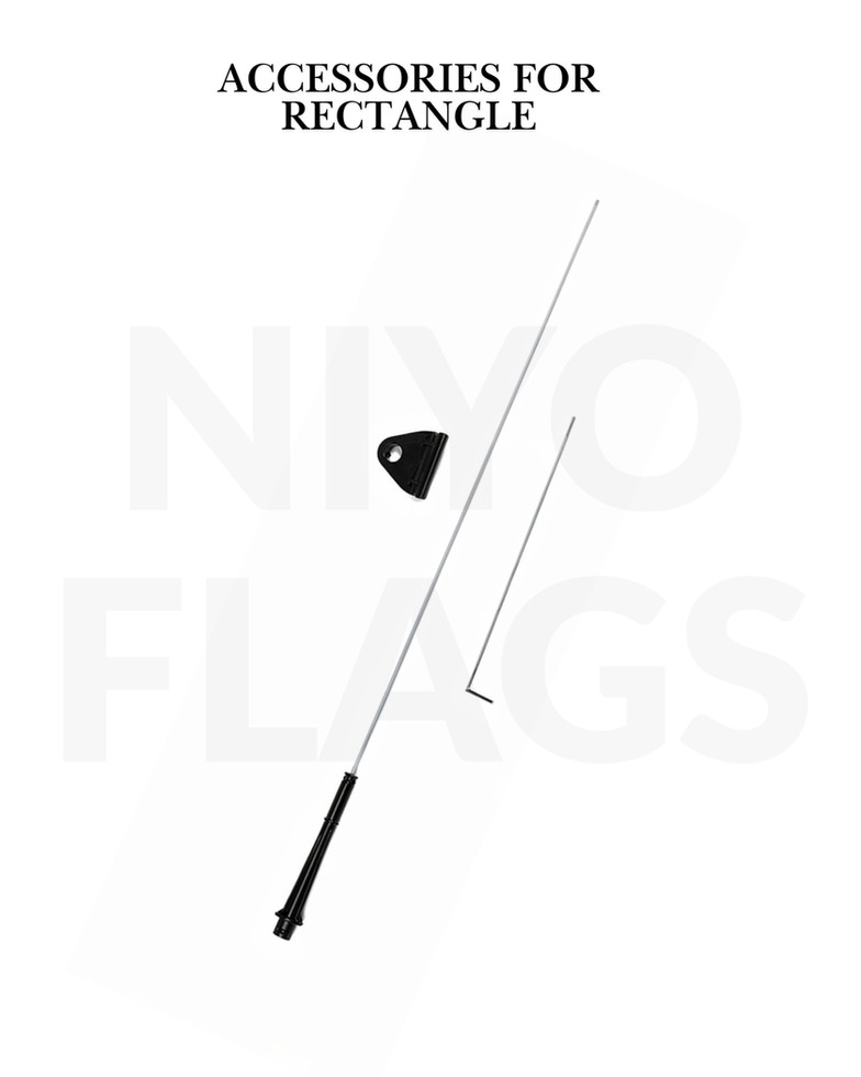 Custom Car window flag Poles