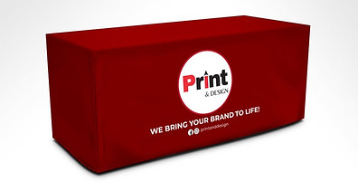 Custom stretched, fitted, standard Table Cover Printing, Toronto