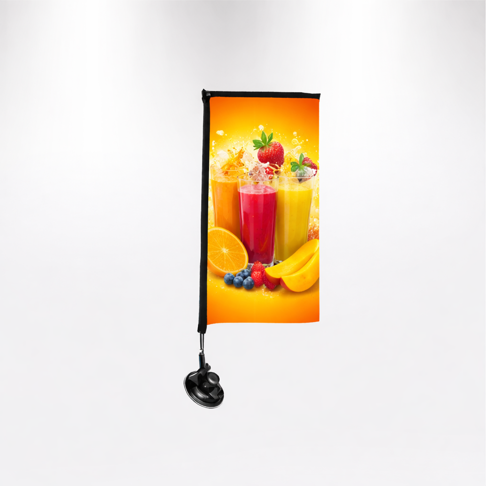 Rectangle Suction Cup Flags