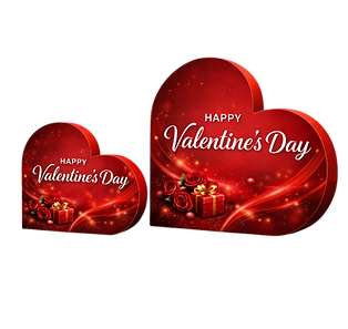 Custom Heart Shape Display with Aluminum Frame for events and shows