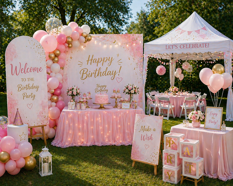 Birthday Party event display