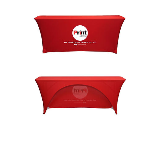 Custom Stretch Open Back
Table Cover