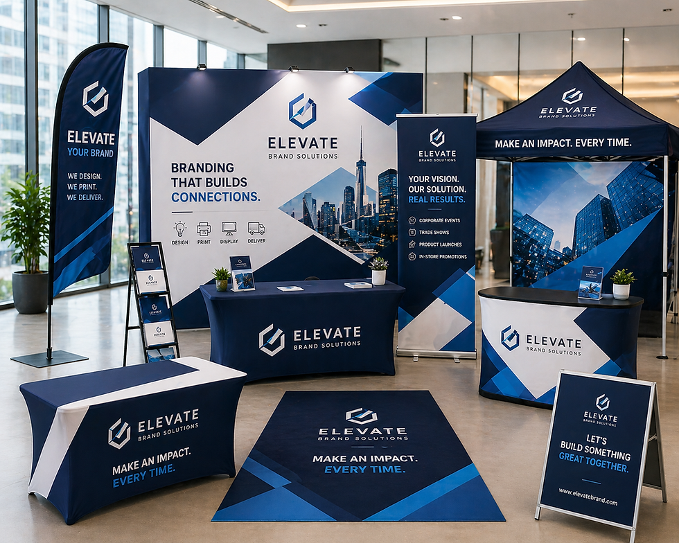 Custom Printing Set up for Corporate Events.