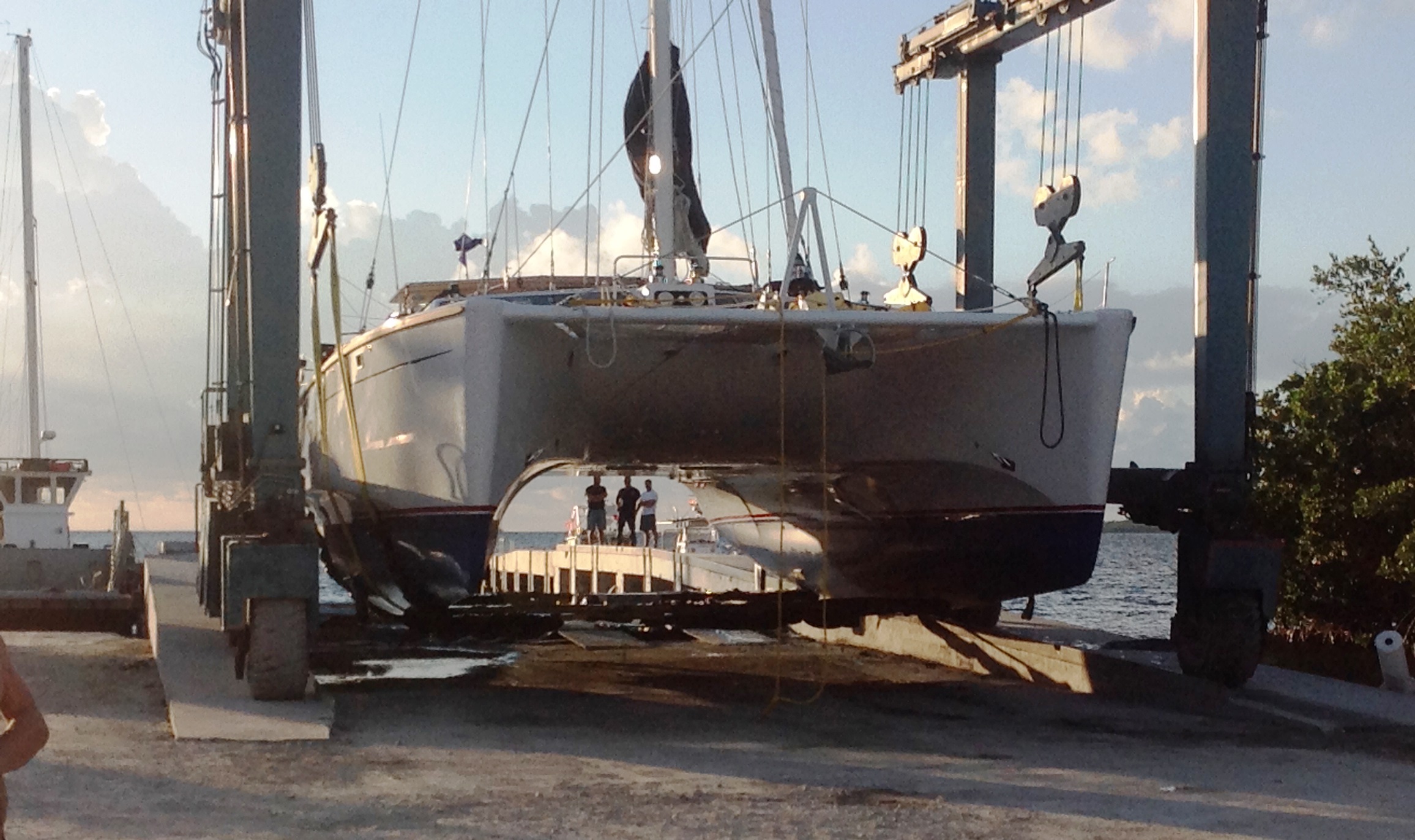 DIY Boat yard Key Largo Travel Lift