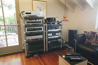 High End Audio Stereo Setup in customer home in Bay Area by Music Lovers.