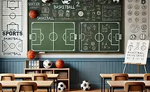 DALL·E 2024-12-02 12.02.21 - A classroom with a focus on sports, featuring desks neatly ar