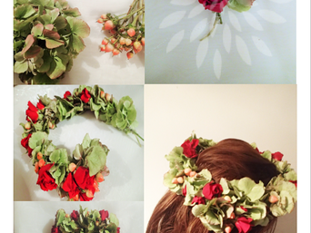 Tuto couronne de fleurs fraîches