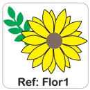 Miniatura: Artimagem Flor Papel Decorativa Girassol 2 Flores + 2 Ramos