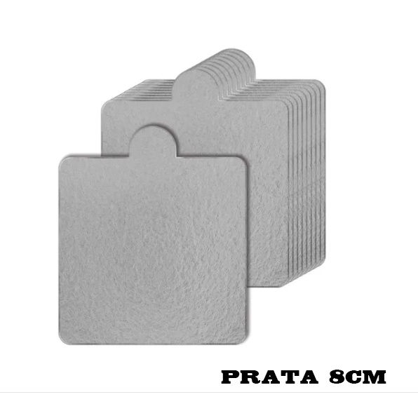 Miniatura: Artimagem Cake Board Base Laminada Para Cup Cake Quadrado Dourado ou Prata
