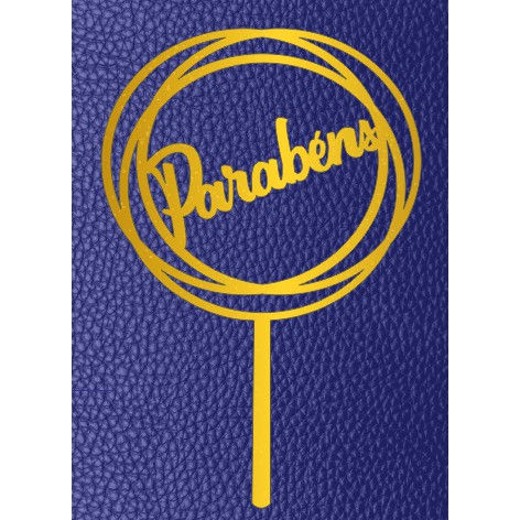 Miniatura: Artimagem Topo De Bolo Em Acrílico Espelhado - Parabéns