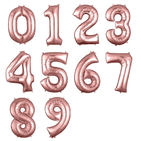 Miniatura: Balão De Número Metalizado Artimagem Dourado Rose 70 Cm