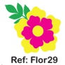Miniatura: Artimagem Flor Papel Decorativa 2 Flores + 2 Ramos