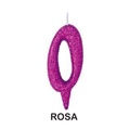 Miniatura: Artimagem Vela de Aniversário Styllo Premium de 0 ao 9 + ? Rosa