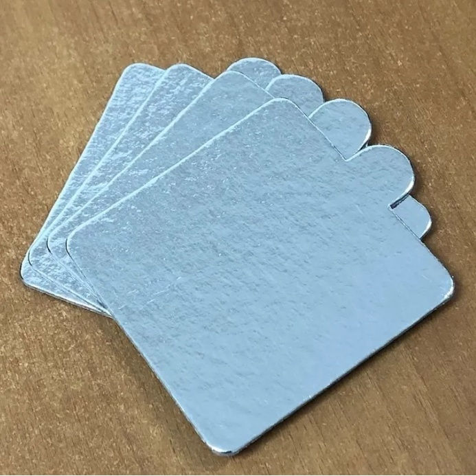 Miniatura: Artimagem Cake Board Base Laminada Para Cup Cake Quadrado Dourado ou Prata