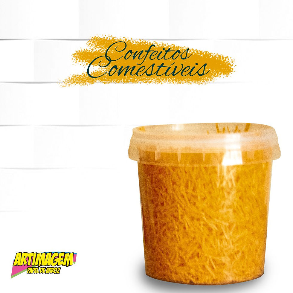 Miniatura: Artimagem Flocos De Papel Arroz Comestíveis (Pote com 35G) - Várias cores