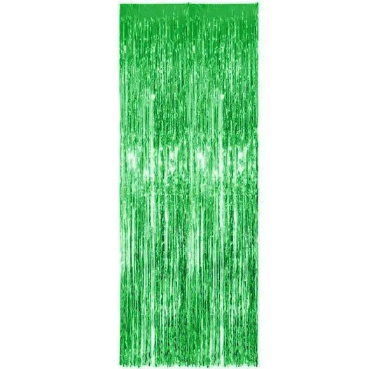 Miniatura: Artimagem Cortina Metalizada Franja Metálica Para Decoração De Festa 2x1M