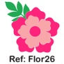 Miniatura: Artimagem Flor Papel Decorativa 2 Flores + 2 Ramos