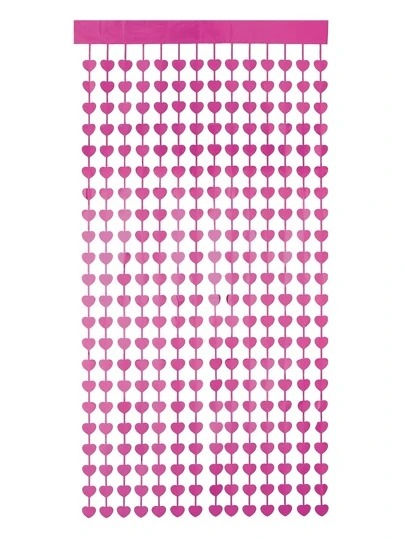 Miniatura: Artimagem Cortina metalizada coração 1x2m