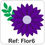 Miniatura: Artimagem Flor Papel Decorativa Girassol 2 Flores + 2 Ramos