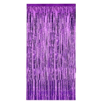 Miniatura: Artimagem Cortina Metalizada Franja Metálica Para Decoração De Festa 2x1M