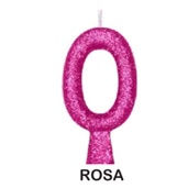 Miniatura: Vela de Aniversário Tubular Premium Glitter - Artimagem - Rosa