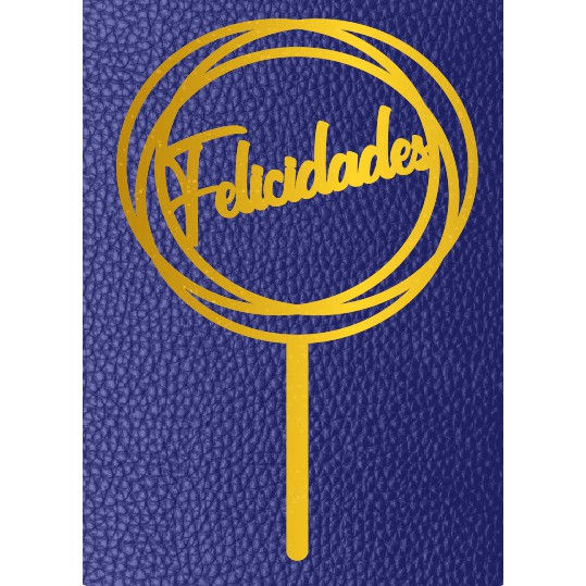 Miniatura: Artimagem Topo De Bolo Em Acrílico Espelhado - Felicidades