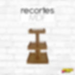 Miniatura: Porta CupCake 3 Andares em MDF - 1 unidade - Medida: 30x30x04cm