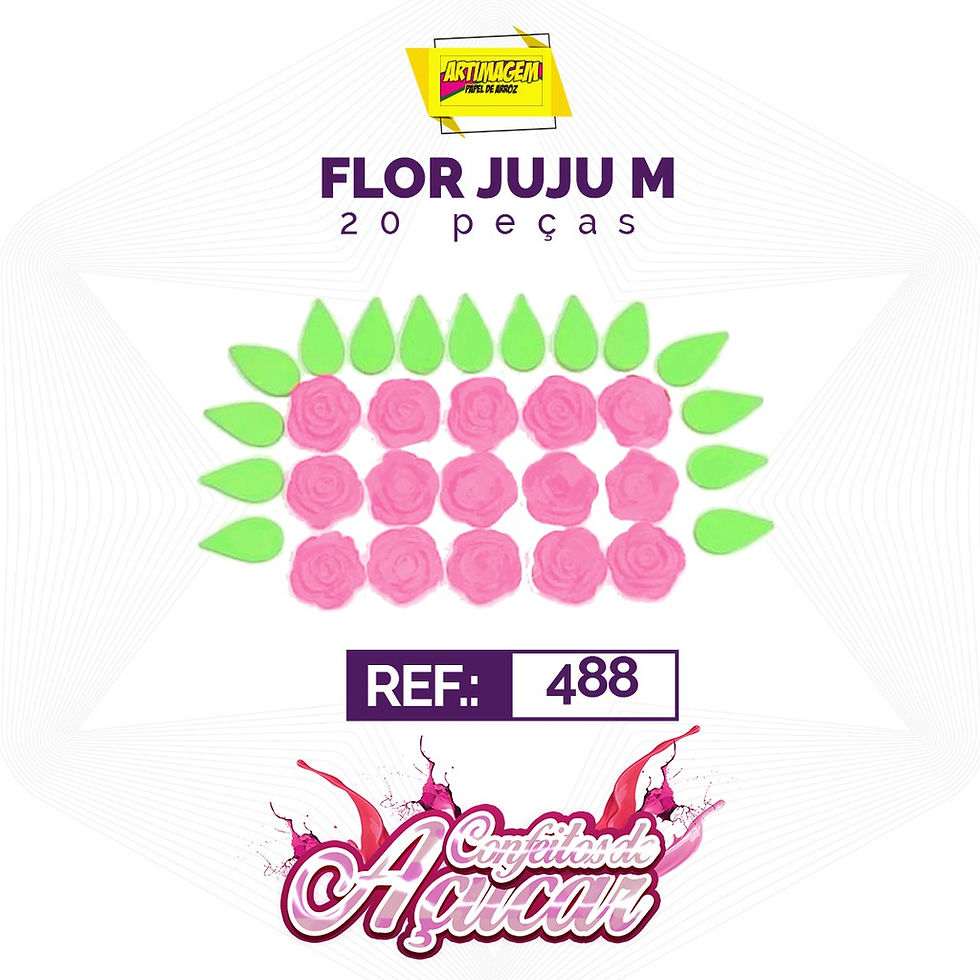 Miniatura: Artimagem Confeito de açúcar 100% comestível, Artesanal - Temas