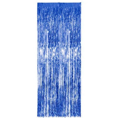 Miniatura: Artimagem Cortina Metalizada Franja Metálica Para Decoração De Festa 2x1M