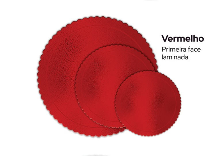 Miniatura: Artimagem Cake Board Base Laminada Para Bolo Redondo Vermelho ou Rose