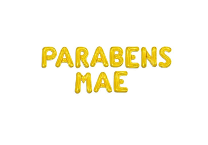 Miniatura: Balão Metalizado Frase 40cm Parabéns Mãe