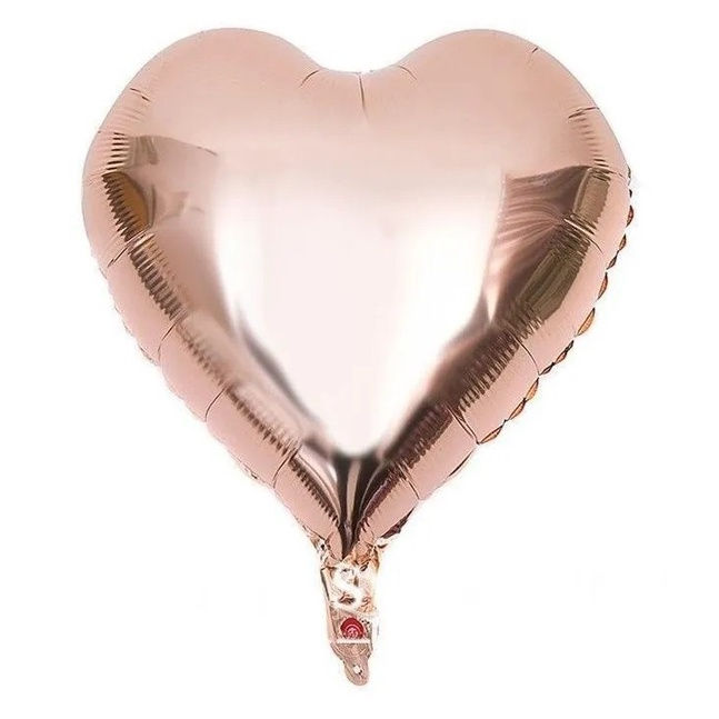 Miniatura: Artimagem Balão Coração Metalizado 45cm Vermelho Rosa ou Gold Rosê - 1 unidade