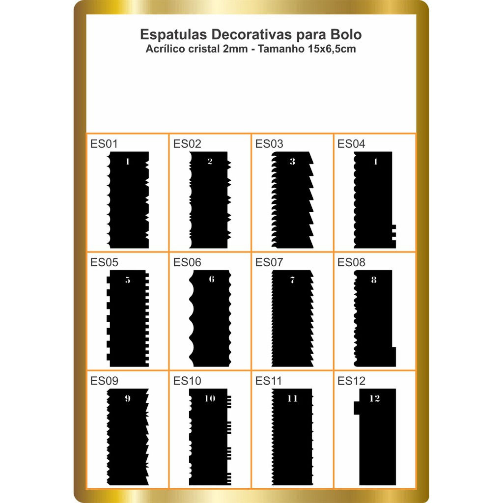 Artimagem Espátula para bolo decorativa confeitaria acrílico 15x6,7cm - 1 un