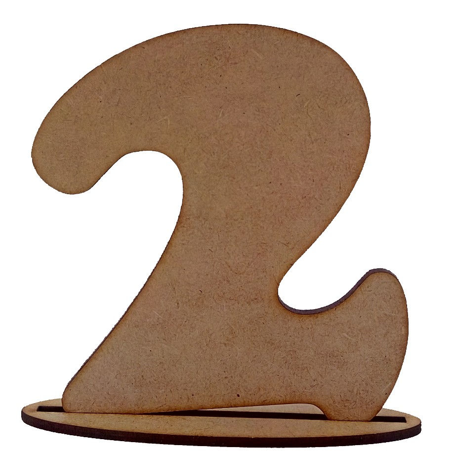 Miniatura: Número MDF 11,7 Cm de Altura - 1 Unidade