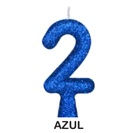 Miniatura: Vela de Aniversário Tubular Premium Glitter - Artimagem Azul