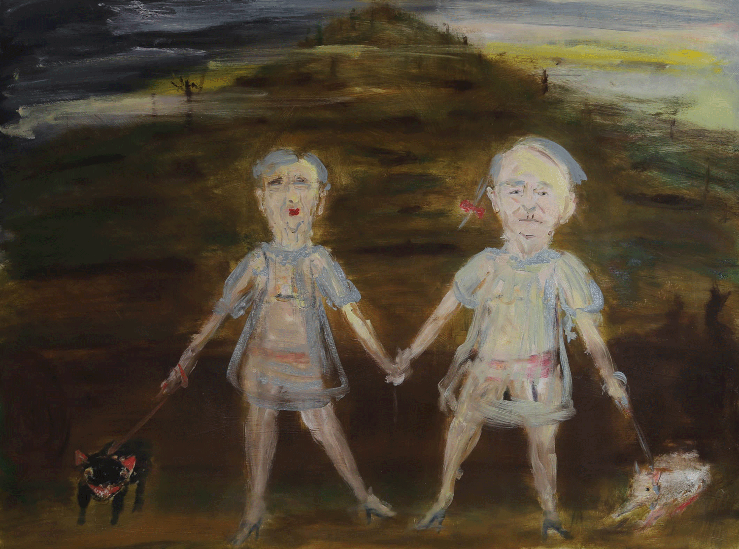 Endangered-(Bush-walkers)Gay-and-Grey-100-x120-cm