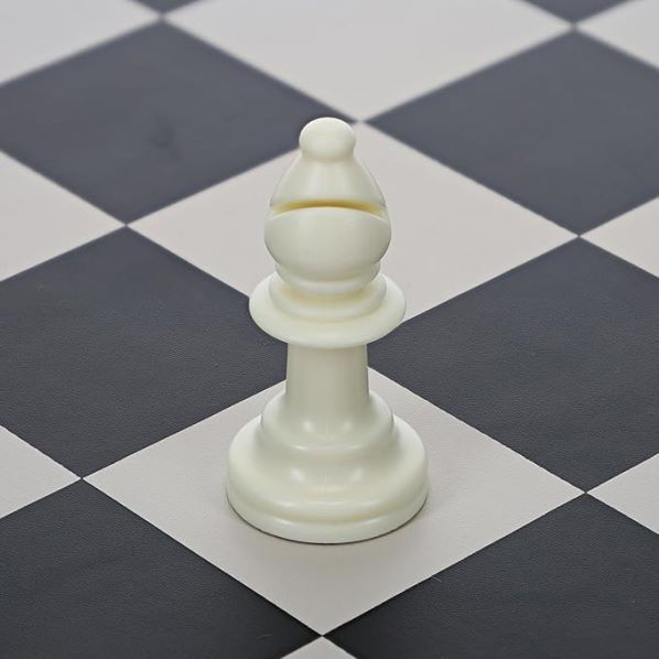 Miniatura: Alfil de Ajedrez Blanco Staunton para Reposición | Pieza Individual Oficial
